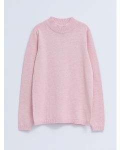 Half Turtleneck Basic Long Sleeve Girl Tricot Sweater