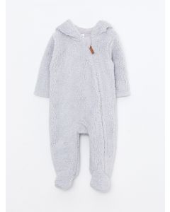 Hooded Long Sleeve Baby Boy Plush Jumpsuit