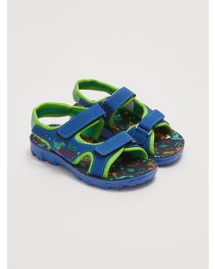 Printed Double Banded Hook and Loop Boys Sandals