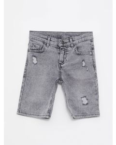 Ripped Cotton Boy Jean Shorts