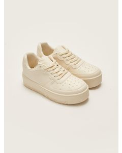 Women's Leather-Look Lace-Up Sneaker