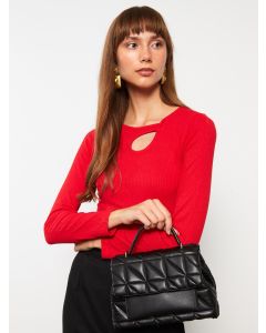 Leather Look Quilted Women's Crossbody Bag