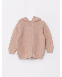 Hooded Long Sleeve Baby Boy Tricot Cardigan