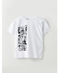 Crew Neck Marvel Printed Short Sleeve Cotton Boy T-Shirt