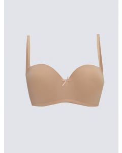 Underwire Half Padded Straight Strapless Bra