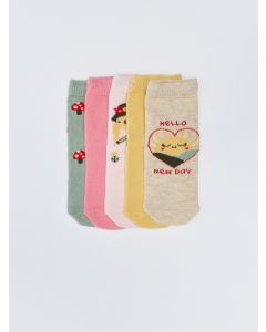 Patterned Baby Girl Socket Socks 5-Pack