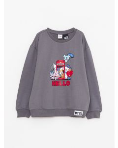 Crew Neck BT21 Printed Long Sleeve Girl Sweatshirt