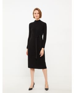 Half Turtleneck Regular Long Sleeve Women's Tricot Dress