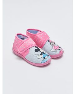 Minnie Mouse Licensed Velcro Slippers for Girls