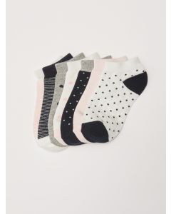 Patterned Girl's Booties Socks 7 Pieces