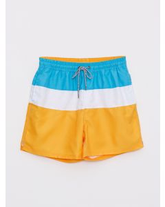 Men's Short Color-Blocked Swim Shorts