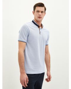 Grandad Collar and Short Sleeve Pique T-Shirt