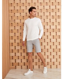 Slim Fit Binding Detail Men's Shorts