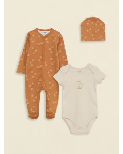 Long Sleeve Printed Organic Cotton Baby Boy Hospital Set