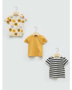 Crew Neck Short Sleeve Baby Boy T-Shirt 3-Pack