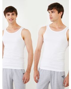 Crew Neck Basic Cotton Male Athlete in 2 Pieces