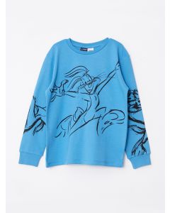 Crew Neck Tasmanian Printed Long Sleeve Boy T-Shirt