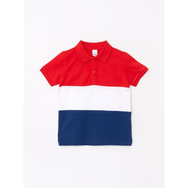 تيشيرت ولادي بنمط الالوان المتعددة