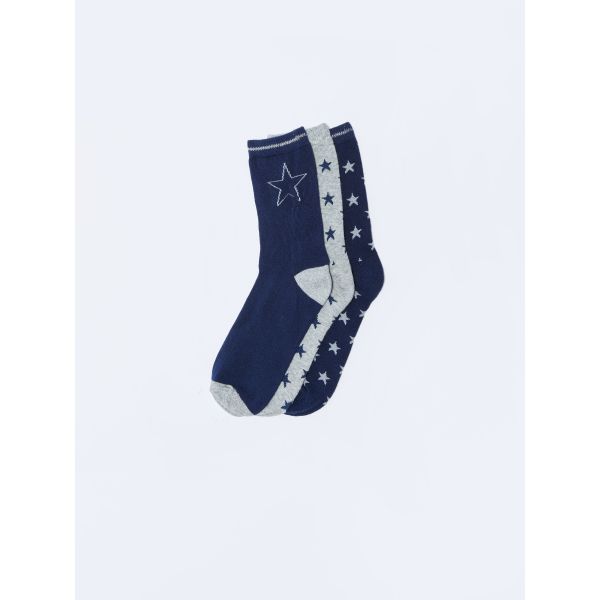 Patterned Women's Socket Socks 3-Pack