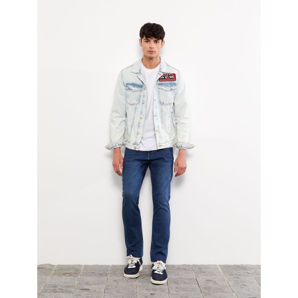 779 بنطلون جينز رجالي بقصة عادية