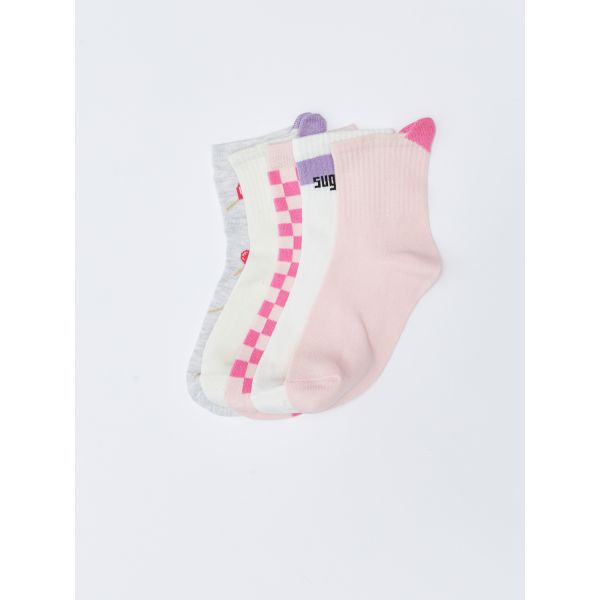 Patterned Girl Socket Socks 5-Pack