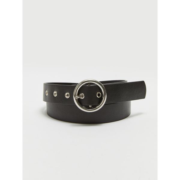 Leather Look Woman Belt