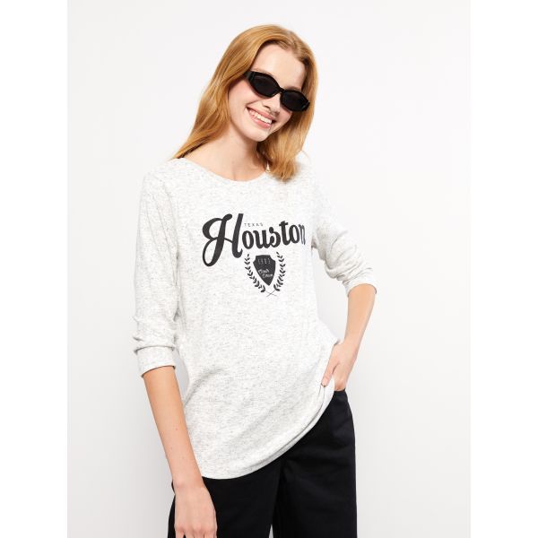 Crew Neck Printed Women's T-shirt