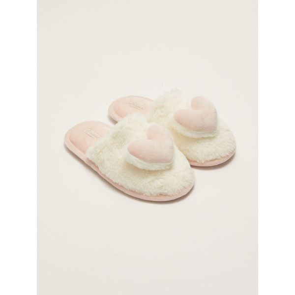 3D Applique Detailed Girls' Slippers