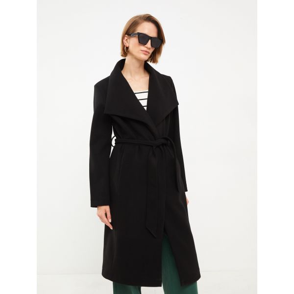 Shawl Collar Straight Long Sleeve Women's Cachet Coat