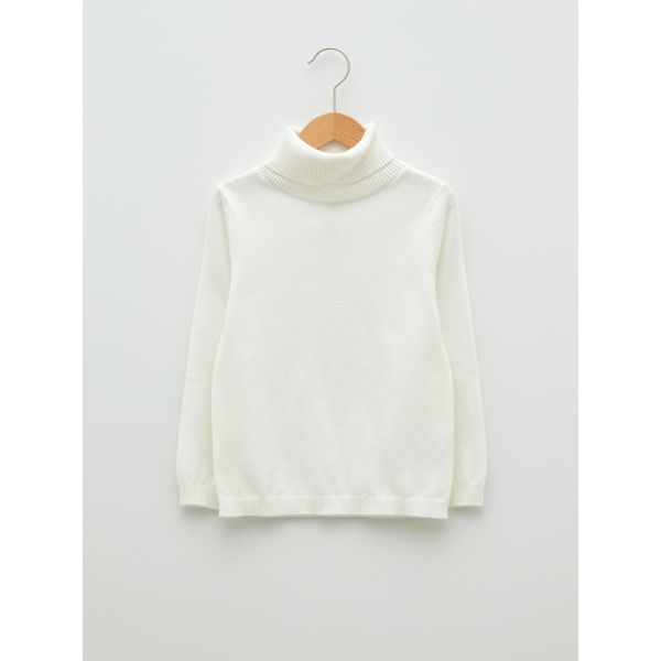 Turtleneck Basic Long Sleeve Girl Tricot Sweater