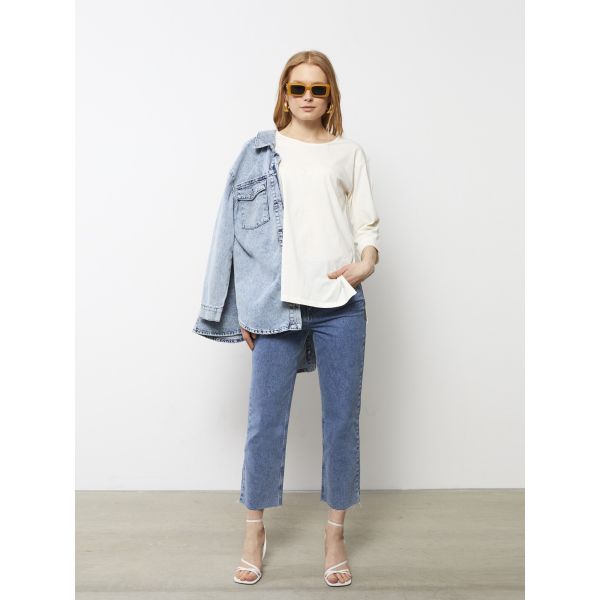 Crew Neck Regular Cotton Women's T-shirt