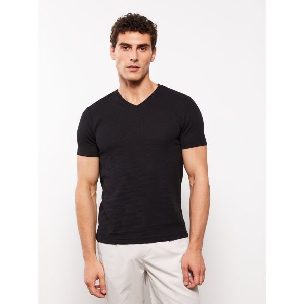 V-Neck Short Sleeve Men's T-Shirt