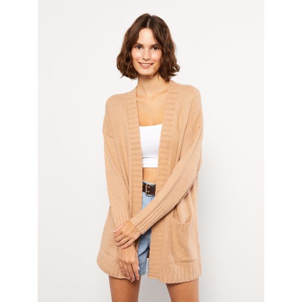 Shawl Neck Regular Long Sleeve Women's Tricot Cardigan