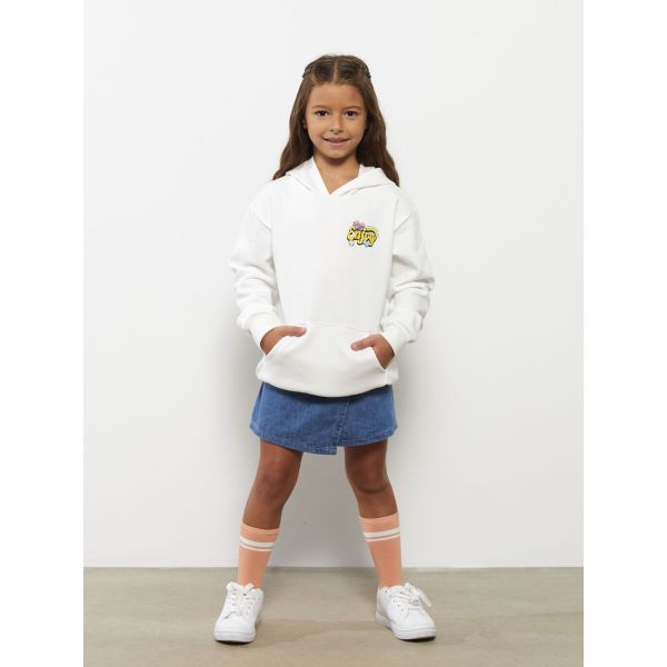 Elastic Waist Basic Girl Jean Skort