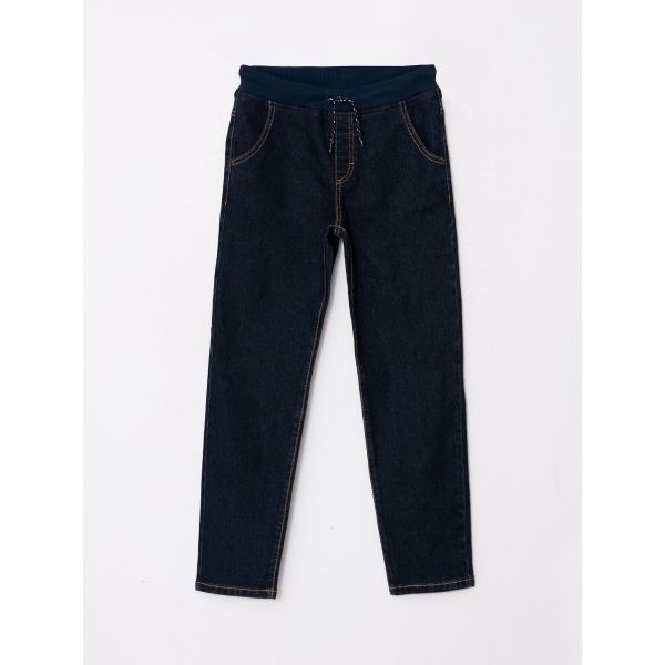 Slim Fit Boy Jean Trousers With Elastic Waist