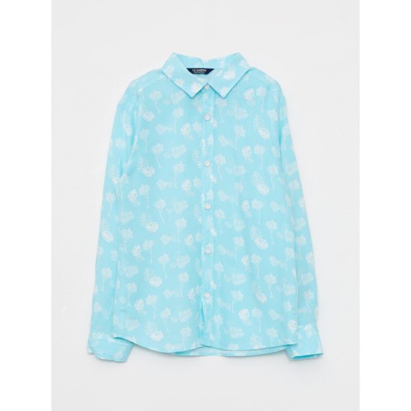 Patterned Long Sleeve Boy Shirt